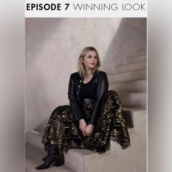 Making the Cut Season 2 Episode 7 Winning Look Andrea's Sequin Skirt NWT Size S - Picture 5 of 14